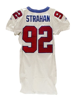 2001 Michael Strahan Game Worn New York Giants Road Jersey (MEARS)